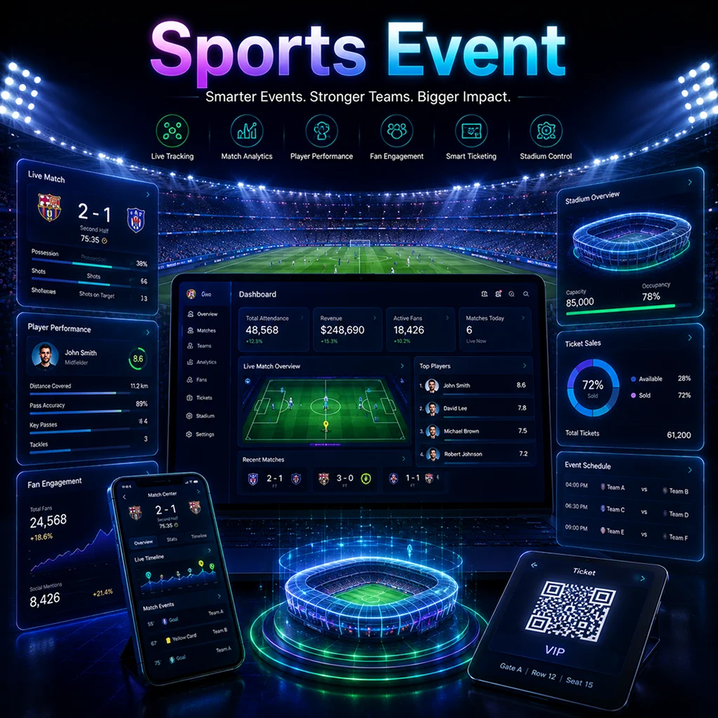 Sports events applications development services
